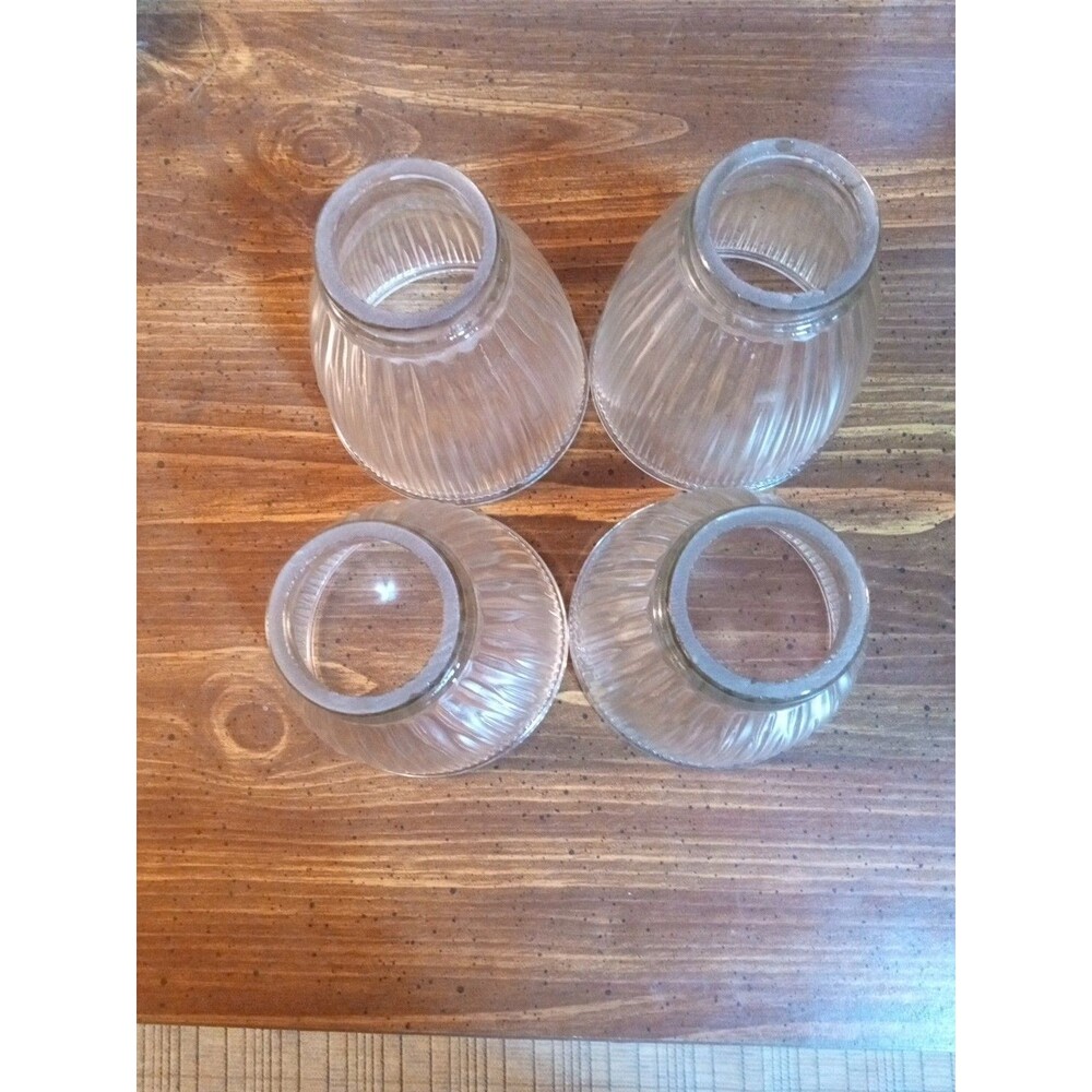 Vintage 4 Clear Glass Ceiling Fan Sconce Light Globe Shade Replacement